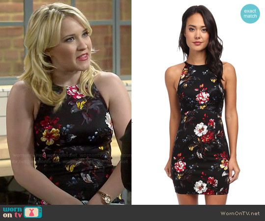 French Connection Gardini Ottoman Dress worn by Gabi Diamond (Emily Osment) on Young and Hungry