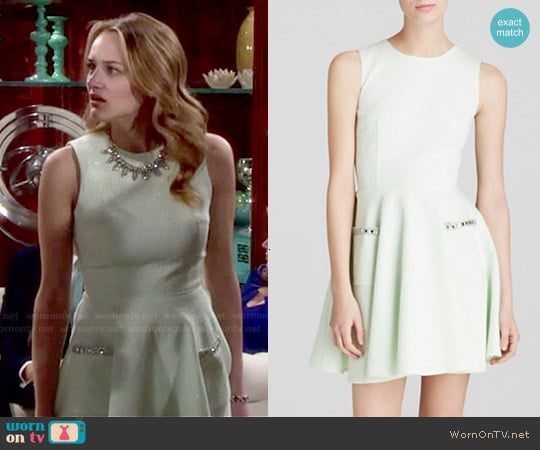 French Connection Lickity Split Dress worn by Summer Newman (Hunter King) on The Young and the Restless