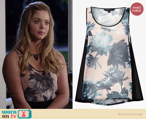 French Connection Lily Collage Vest Top worn by Sasha Pieterse on PLL