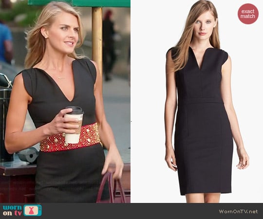 French Connection Lolo Dress in Black worn by Eliza Coupe on Benched