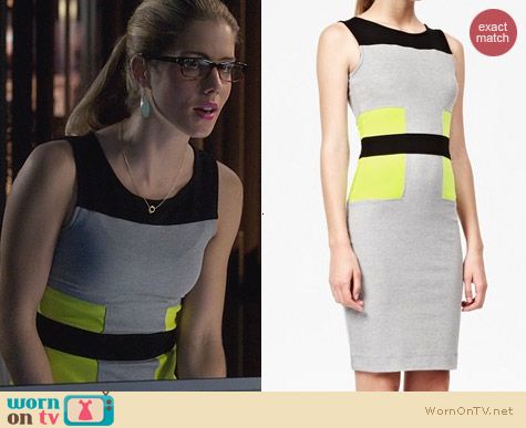 French Connection Manhattan Jersey Dress worn by Emily Bett Rickards on Arrow