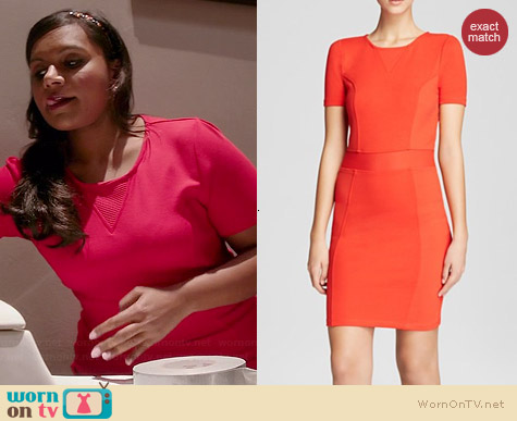 French Connection Manhattan Textured Dress worn by Mindy Kaling on The Mindy Project