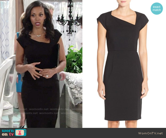 French Connection Nadine Sheath Dress worn by Hilary Curtis (Mishael Morgan) on The Young and the Restless