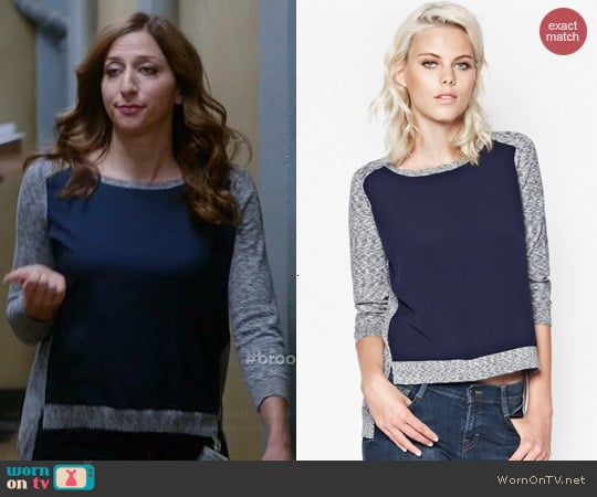 French Connection Odette Melange Block Jumper worn by Chelsea Peretti on Brooklyn 99