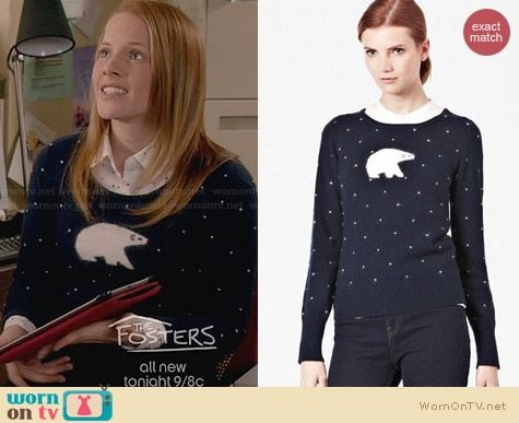 French Connection Polar Sweater worn by Katie Leclerc on Switched at Birth