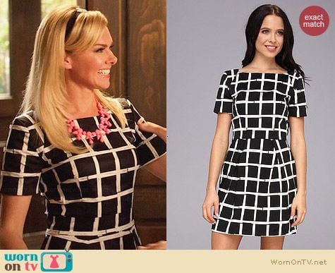 French Connection Richie Paint Check Dress worn by Laura Bell Bundy on Hart of Dixie