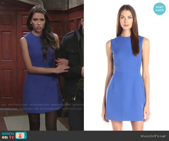 French Connection Sundae Dress in Empire Blue worn by Marisa Sierras (Sofia Pernas) on The Young and the Restless