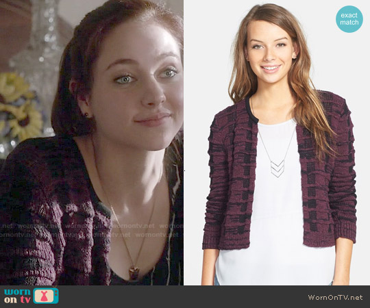 Frenchi Crew Neck Cardigan worn by Brenna Carver (Haley Ramm) on Chasing Life