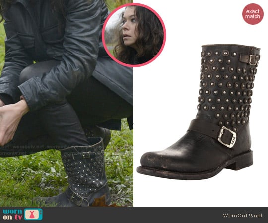 Frye Jenna Disc Short Ankle Boots worn by Sarah Manning (Tatiana Maslany) on Orphan Black