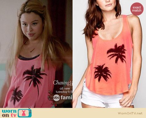 Full Tilt Palm Tree Tank worn by Cierra Ramirez on The Fosters