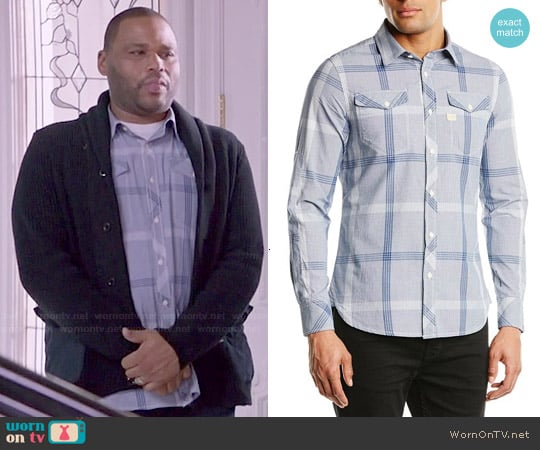 G Star Raw 'Landoh' Shirt in Swedish Blue worn by Andre Johnson (Anthony Anderson) on Black-ish