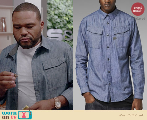 G Star Raw Rackler Chambray Shirt worn by Anthony Anderson on Black-ish