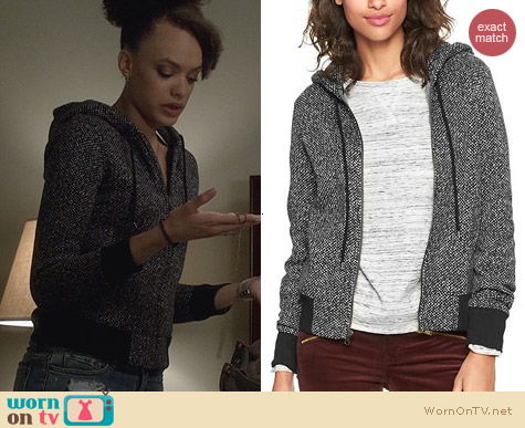 Gap Herringbone Fleece hoodie worn by Britne Oldford on Ravenswood