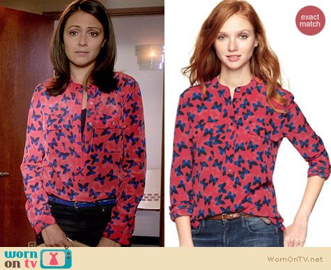 Gap Pocket Popover in Butterflies worn by Italia Ricci on Chasing Life