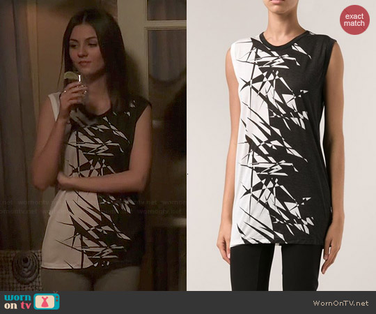 Gareth Pugh Fractured Tank worn by Victoria Justice on Eye Candy