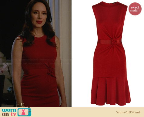 Giambattista Valli Knitted Wool Silk Cashmere Rosette Dress worn by Madeleine Stowe on Revenge