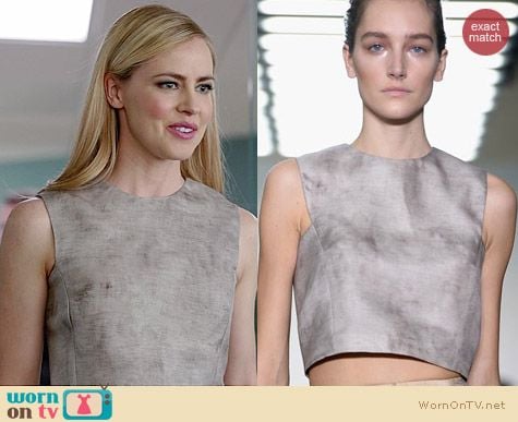 Giambattista Valli Sprint/Summer 2014 Crop Top worn by Amanda Schull on Suits