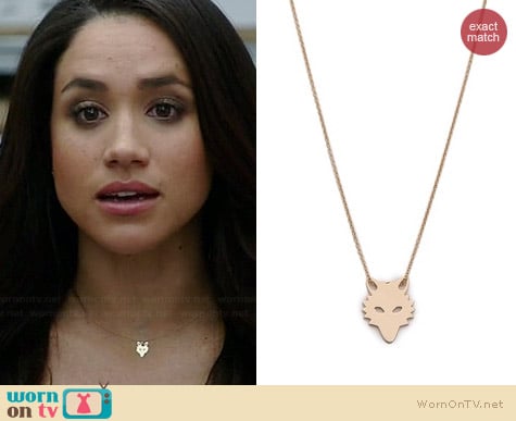 Ginette NY Mini Wolf Necklace worn by Meghan Markle on Suits