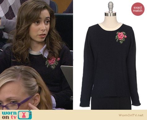 Girl By Band Of Outsiders Rose Intarsia Pullover worn by Cristin Milioti on HIMYM