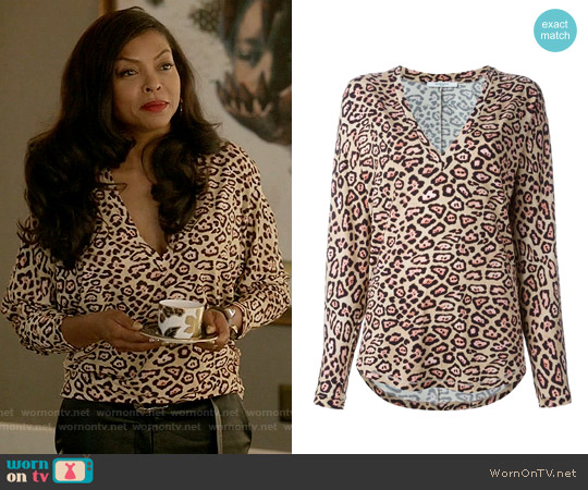 Givenchy Leopard Print T-shirt worn by Cookie Lyon (Taraji P. Henson) on Empire