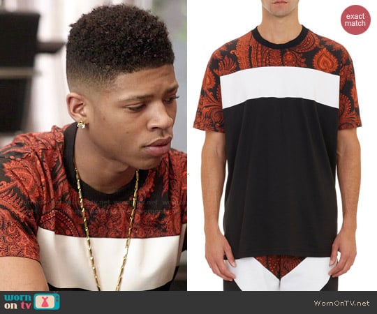 Givenchy Paisley Colorblock T-shirt worn by Hakeem Lyon (Bryshere Y. Gray) on Empire