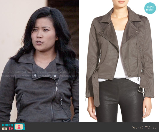 Glamorous Faux Suede Moto Jacket worn by Happy Quinn (Jadyn Wong) on Scorpion