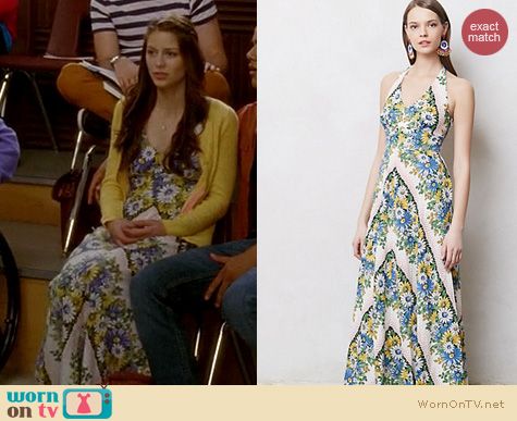 Glee Fashion: Anthropologie Soraya maxi dress worn by Melissa Benoist