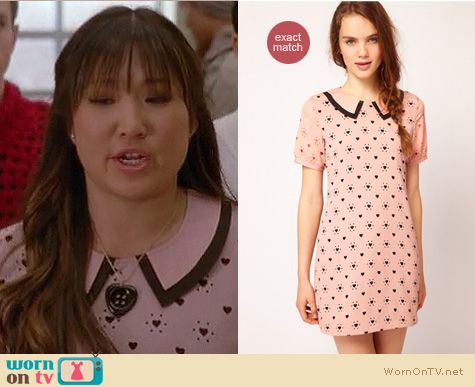 Glee Fashion: Dahlia heart cutout dress from ASOS worn by Jenna Ushkowitz