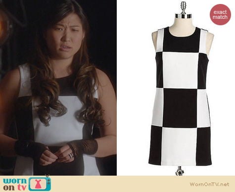 Glee Fashion: Bailey 44 Black and White Checkerboard Dress worn by Jenna Ushkowitz