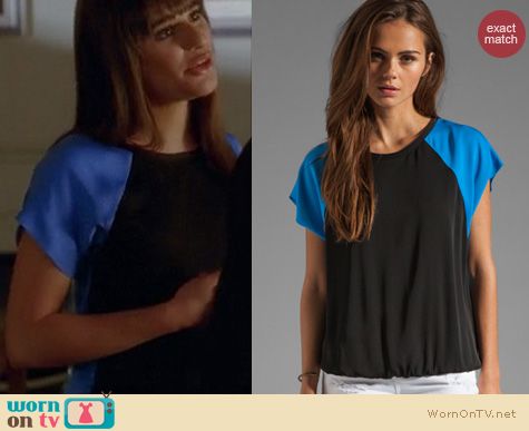 Glee Fashion: Diane von Furstenberg Larissa baseball tee worn by Lea Michele