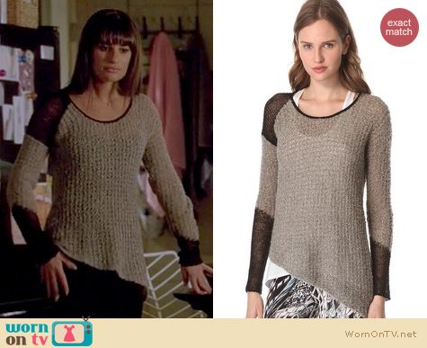 Glee Fashion: Helmut Lang Flecked boucle sweater worn by Lea Michelle