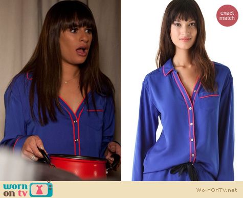 WornOnTV: Rachel’s blue pajamas with red trim on Glee | Lea Michele ...