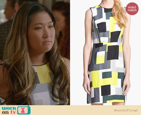 Glee Fashion: Kate Spade Della Manhattan Blocks Dress worn by Jenna Ushkowitz