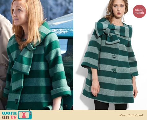 Glee Fashion: Kate Spade Mona Coat worn by Emma Pillsbury