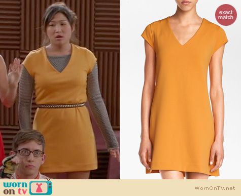 Glee Fashion: Leith V-Neck Shift Dress worn by Jenna Ushkowitz