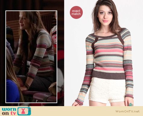 Glee Fashion: Free People striped pullover worn by Marley Rose