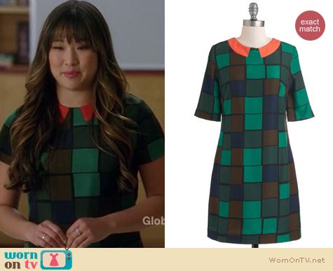 Glee Fashion: ModCloths A Square to Remember Dress worn by Jenna Ushkowitz