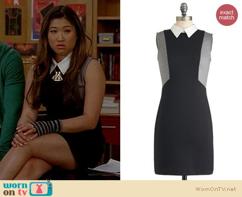 Glee Fashion: Modcloth Greyscale Graphics dress worn by Jenna Ushkowitz