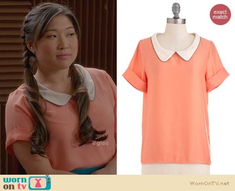 Glee Fashion: ModCloth Peachtree City Top worn by Jenna Ushkowitz