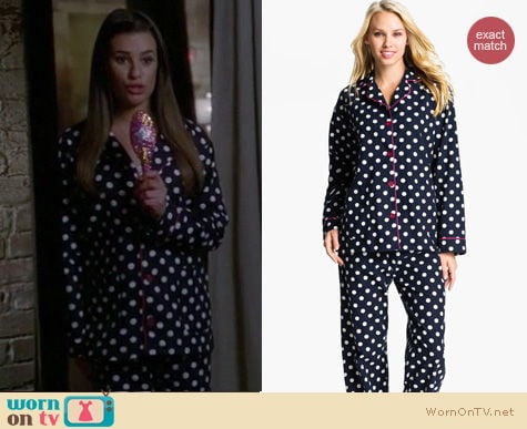 Glee Fashion: PJ Salvage polka dot pajamas worn by Lea Michele