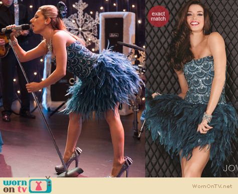 Glee Fashion: Sugars blue feather prom dress