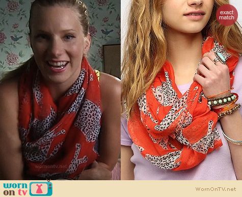 Glee Fashion: Urban Outfitters Cooperative Conversational scarf worn by Heather Morris