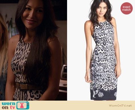 Glee Fashion WAYF Baroque Bodycon Dress worn by Naya Rivera