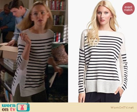 The Good Wife Fashion: Vince Linked Stripe Sweater worn by Jess Weixler