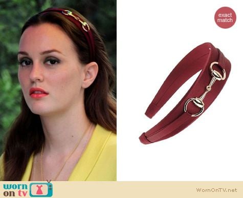 Gossip Girl Fashion: Buckle headband by L.Erickson worn by Leighton Meester