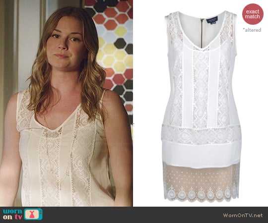 Gryphon Lace Tunic worn by Emily Thorne / Amanda Clarke (Emily VanCamp) on Revenge