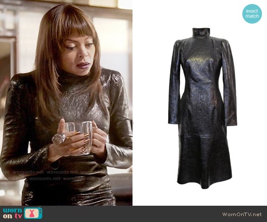 Gucci Fall 2013 Collection Leather Turtleneck worn by Cookie Lyon (Taraji P. Henson) on Empire