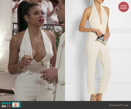 Gucci Halterneck Silk Cady Jumpsuit worn by Cookie Lyon (Taraji P. Henson) on Empire