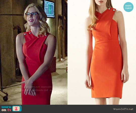 Gucci Stretch Viscose Dress worn by Felicity Smoak (Emily Bett Rickards) on Arrow