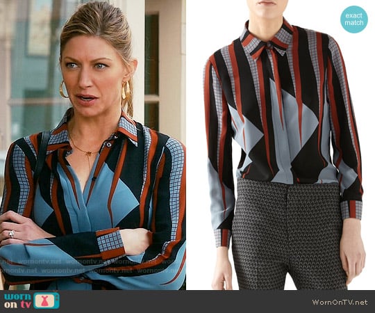 Gucci Triangle Print Shirt worn by Josslyn Carver (Jes Macallan) on Mistresses